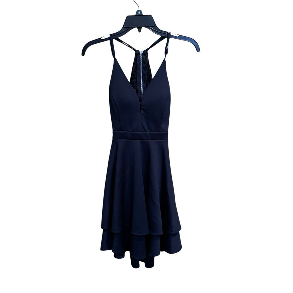 Honey And Rosie Sleeveless ‎ Mesh Bralette Back Fit-And-Flare Mini Dress Small